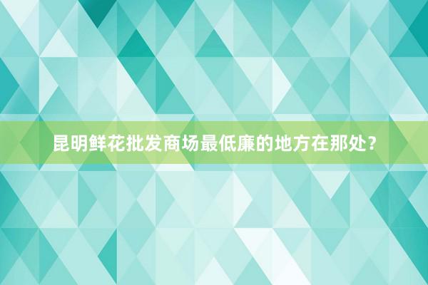 昆明鲜花批发商场最低廉的地方在那处？